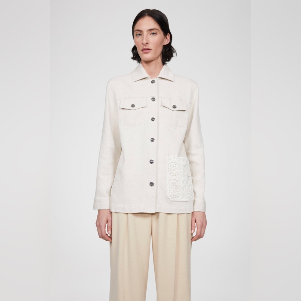 Rodebjer Marmi Denim Jacket in Off-White